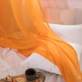 MIULEE Solid Sheer Curtains Elegant Grommet Window Voile Panels Drapes Treatment 2 Panels - Miulee